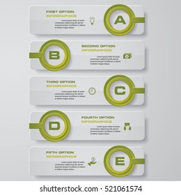 Design clean number banners template/graphic or website layout. Vector.