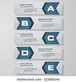 Design clean number banners template/graphic or website layout. Vector.