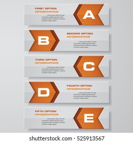 Design clean number banners template/graphic or website layout. Vector.