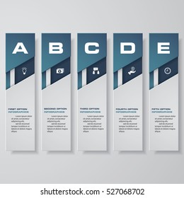 Design clean number banners template/graphic or website layout. Vector.