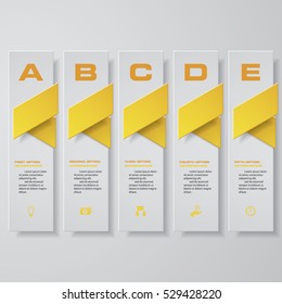 Design clean number banners template/graphic or website layout. Vector.