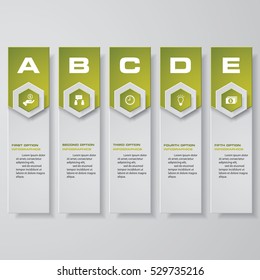 Design clean number banners template/graphic or website layout. Vector.