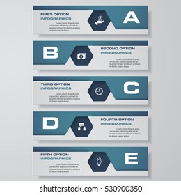 Design clean number banners template/graphic or website layout. Vector.