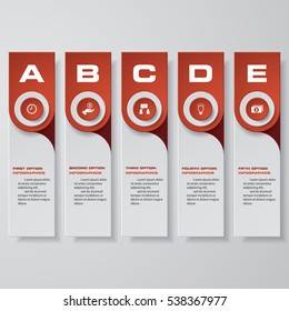 Design clean number banners template/graphic or website layout. Vector.