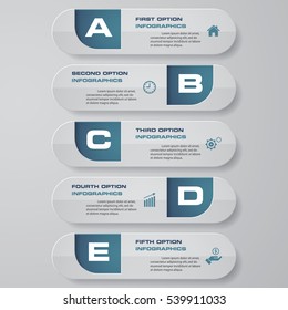 Design clean number banners template/graphic or website layout. Vector.