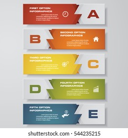 Design clean number banners template/graphic or website layout. Vector.