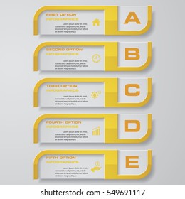 Design clean number banners template/graphic or website layout. Vector.