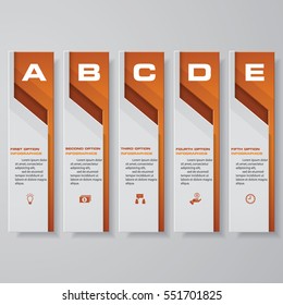 Design clean number banners template/graphic or website layout. Vector.