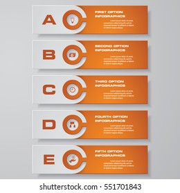 Design clean number banners template/graphic or website layout. Vector.