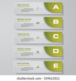 Design clean number banners template/graphic or website layout. Vector.