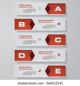 Design clean number banners template/graphic or website layout. Vector.