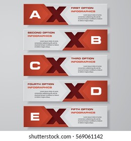 Design clean number banners template/graphic or website layout. Vector.