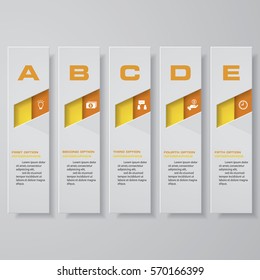 Design clean number banners template/graphic or website layout. Vector.