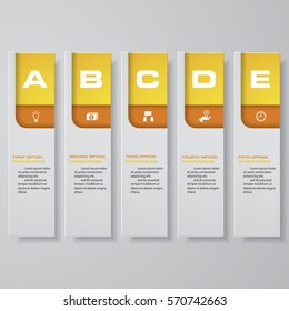 Design clean number banners template/graphic or website layout. Vector.