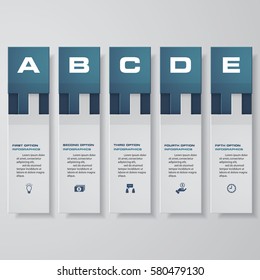 Design clean number banners template/graphic or website layout. Vector.