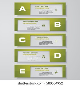 Design clean number banners template/graphic or website layout. Vector.