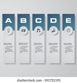 Design clean number banners template/graphic or website layout. Vector.