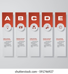Design clean number banners template/graphic or website layout. Vector.