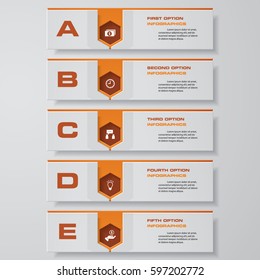 Design clean number banners template/graphic or website layout. Vector.