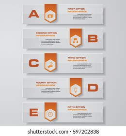 Design clean number banners template/graphic or website layout. Vector.