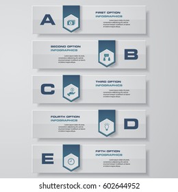 Design clean number banners template/graphic or website layout. Vector.