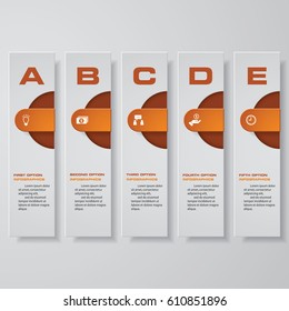 Design clean number banners template/graphic or website layout. Vector.
