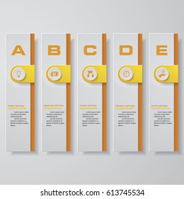 Design clean number banners template/graphic or website layout. Vector.