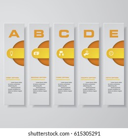 Design clean number banners template/graphic or website layout. Vector.