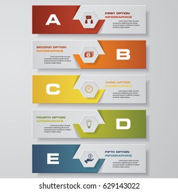 Design clean number banners template/graphic or website layout. Vector.