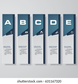 Design clean number banners template/graphic or website layout. Vector.