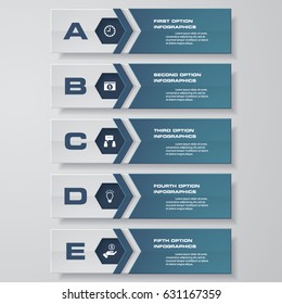 Design clean number banners template/graphic or website layout. Vector.