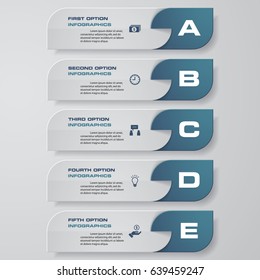 Design clean number banners template/graphic or website layout. Vector.