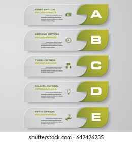 Design clean number banners template/graphic or website layout. Vector.