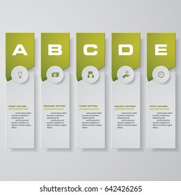 Design clean number banners template/graphic or website layout. Vector.