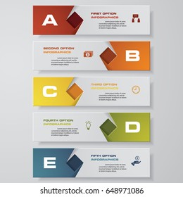 Design clean number banners template/graphic or website layout. Vector.