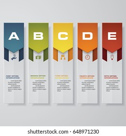 Design clean number banners template/graphic or website layout. Vector.