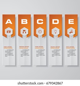 Design clean number banners template/graphic or website layout. Vector.