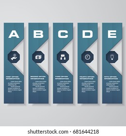 Design clean number banners template/graphic or website layout. Vector.
