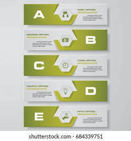 Design clean number banners template/graphic or website layout. Vector.