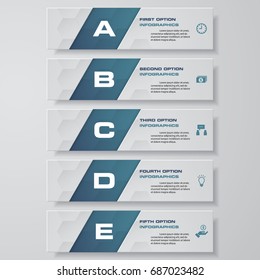 Design clean number banners template/graphic or website layout. Vector.