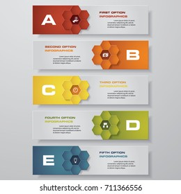 Design clean number banners template/graphic or website layout. Vector.