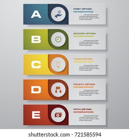 Design clean number banners template/graphic or website layout. Vector.