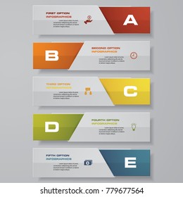 Design clean number banners template/graphic or website layout. Vector.