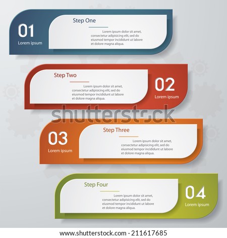 Design clean number banners template/graphic or website layout. Vector.