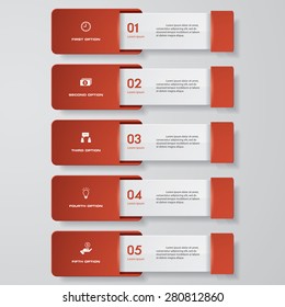 Design clean number banners template/tags or website layout. Vector.