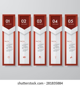 Design clean number banners template/tags or website layout. Vector.