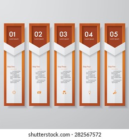 Design clean number banners template/tags or website layout. Vector.