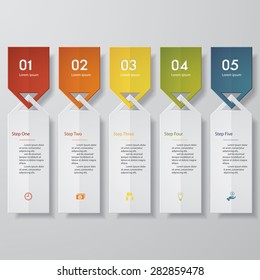 Design clean number banners template/tags or website layout. Vector.