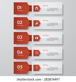 Design clean number banners template/tags or website layout. Vector.