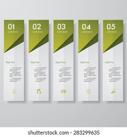 Design clean number banners template/tags or website layout. Vector.